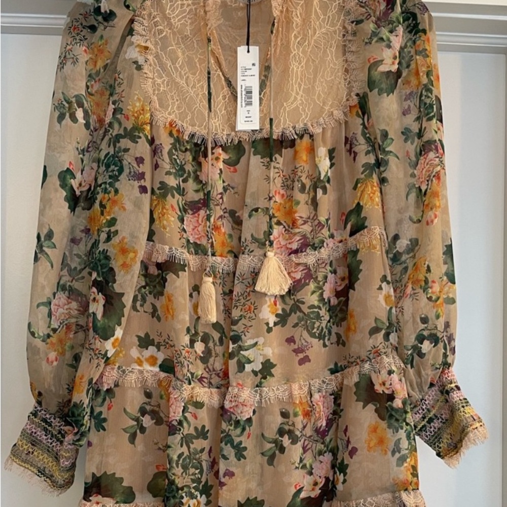 Alice + Olivia Floral Lace Mini Dress - Picture 4 of 11